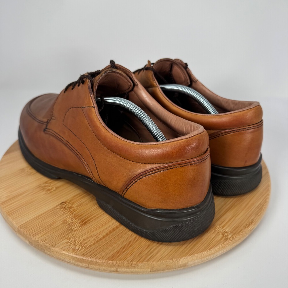 Allen Edmonds Passenger Tan Leather Moc Toe Derby Shoes Mens 12 D 3962 - Picture 10 of 11